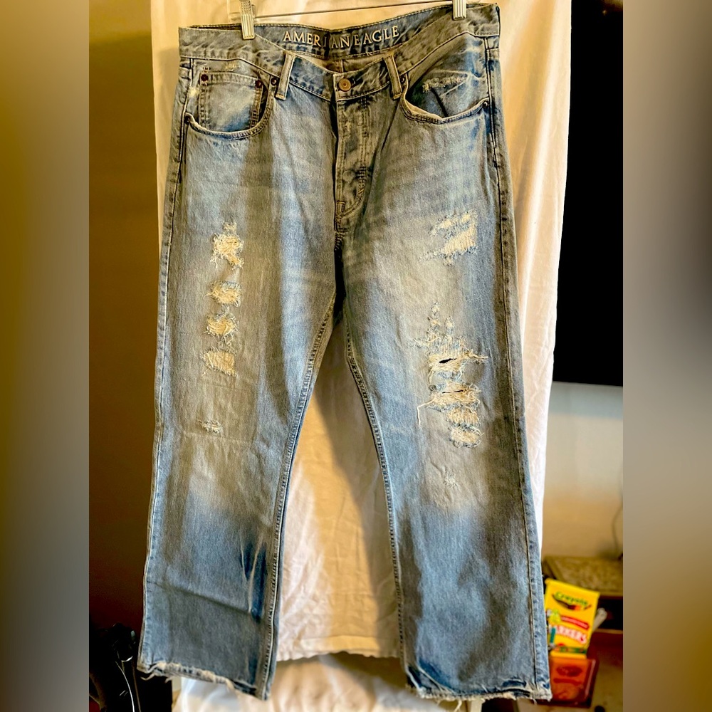 American Eagle Outfitters Light Blue Boyfriend Jeans